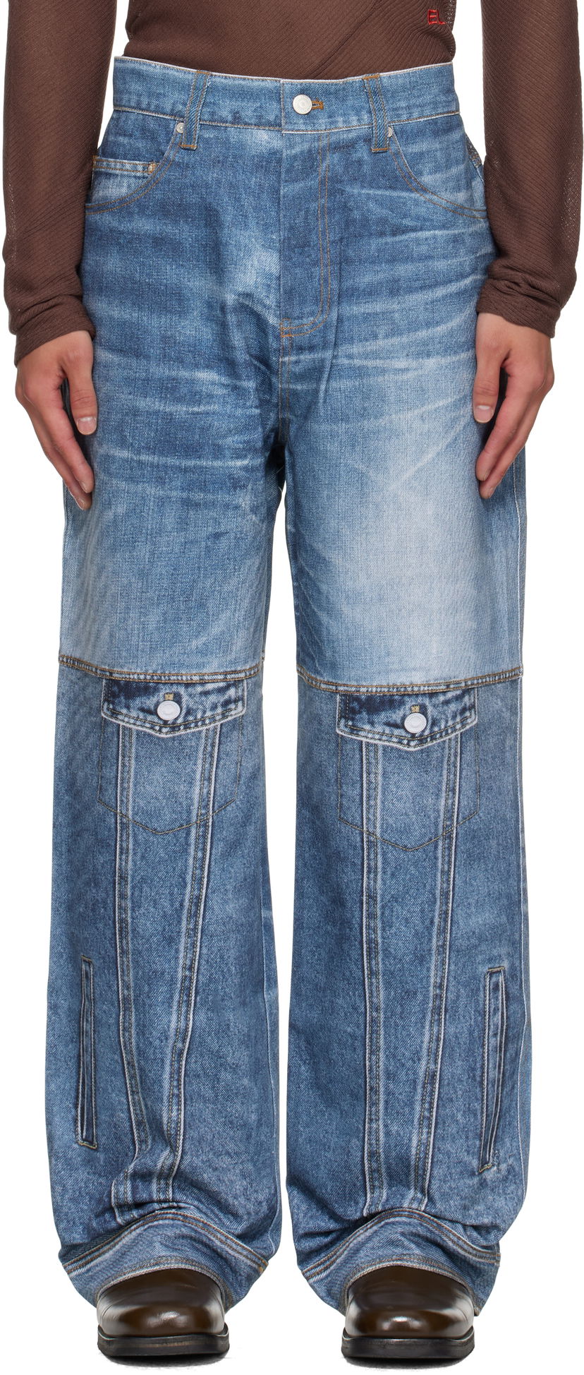 Kavbojke Andersson Bell Andersson Bell Printed Jeans Modra | apa842u