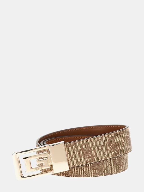 Pasovi GUESS Double-Sided Logo Buckle Belt Rjava | BW9207P5130