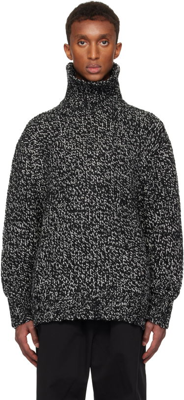 Pleteni pulover We11done We11done Chunky Knit Turtleneck Sweater Črna | WD-KT3-24-651-U-B2, 0