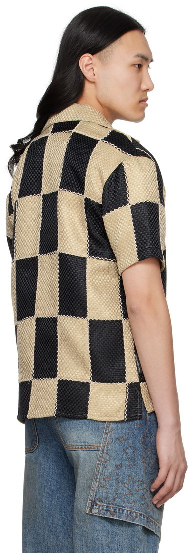 Srajce Andersson Bell Andersson Bell Patchwork Open Collar Shirt Bež | atb1233m, 2