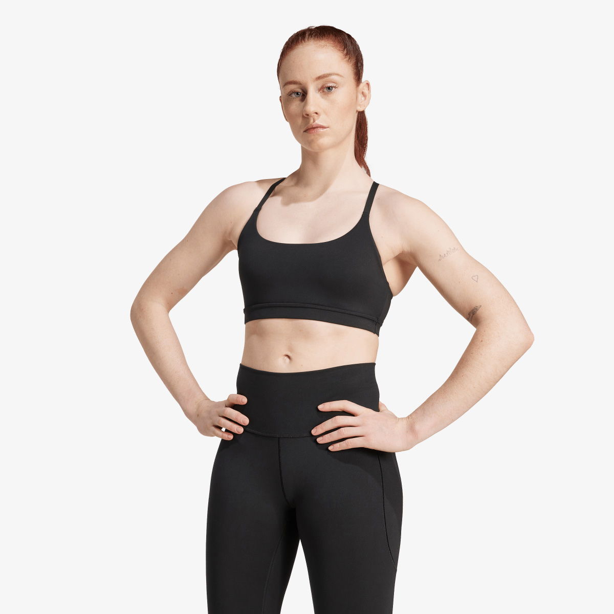 Modrček adidas Performance All Me Light Support Bra Črna | JL5480, 1