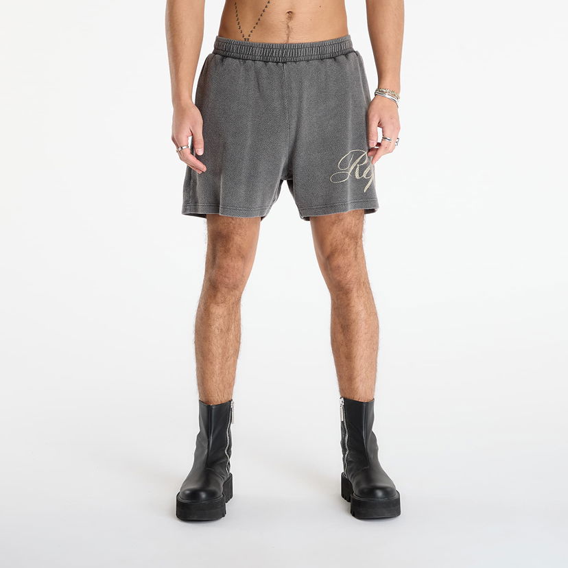 Kratke hlače Represent Clo Owners Club Script Embroidered Textured Shorts Siva | OCM41237-47