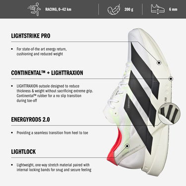 Superge in čevlji adidas Performance ADIZERO ADIOS PRO 4 Bela | jr6366, 2