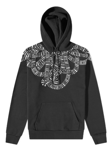 Pulover Marcelo Burlon Snake Wings Regular Hoody Črna | CMBB007C99FLE0031001