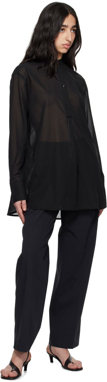 Srajce TOTEME TOTEME Stand-Collar Sheer Shirt Črna | 252-WRT0427-FB0372, 3