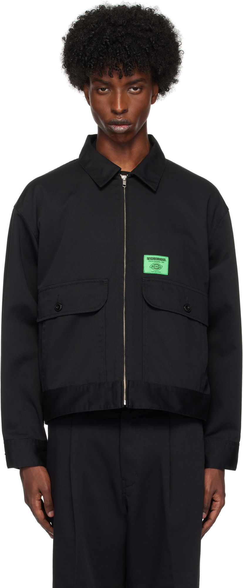 Jakna Neighborhood Edition Zip Work Jacket Črna | 242VFDKN-JKM01