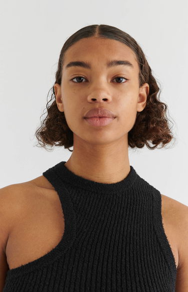 Majica brez rokavov AXEL ARIGATO Scoop Asymmetric Tank Top Črna | A2212002, 5