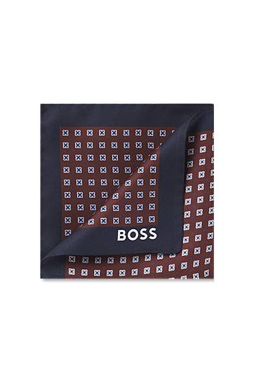 Šala BOSS Silk pocket square with geometric digital print Večbarvna | 50551499, 0