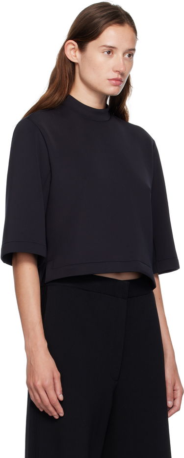 Majica Moncler Genius x Edward Enninful Neoprene Cropped Mock Neck Tee Črna | K24038C0000289A8K, 1