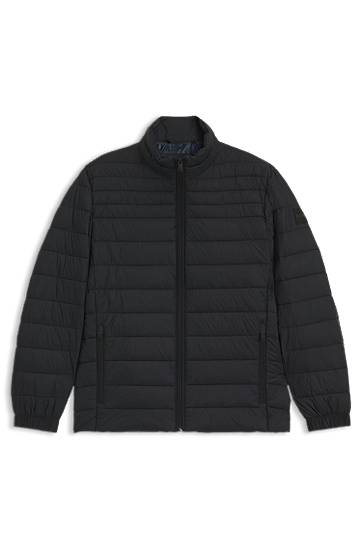 Puhovka BOSS Packable slim-fit jacket with water-repellent mixed quilting Črna | 50549252