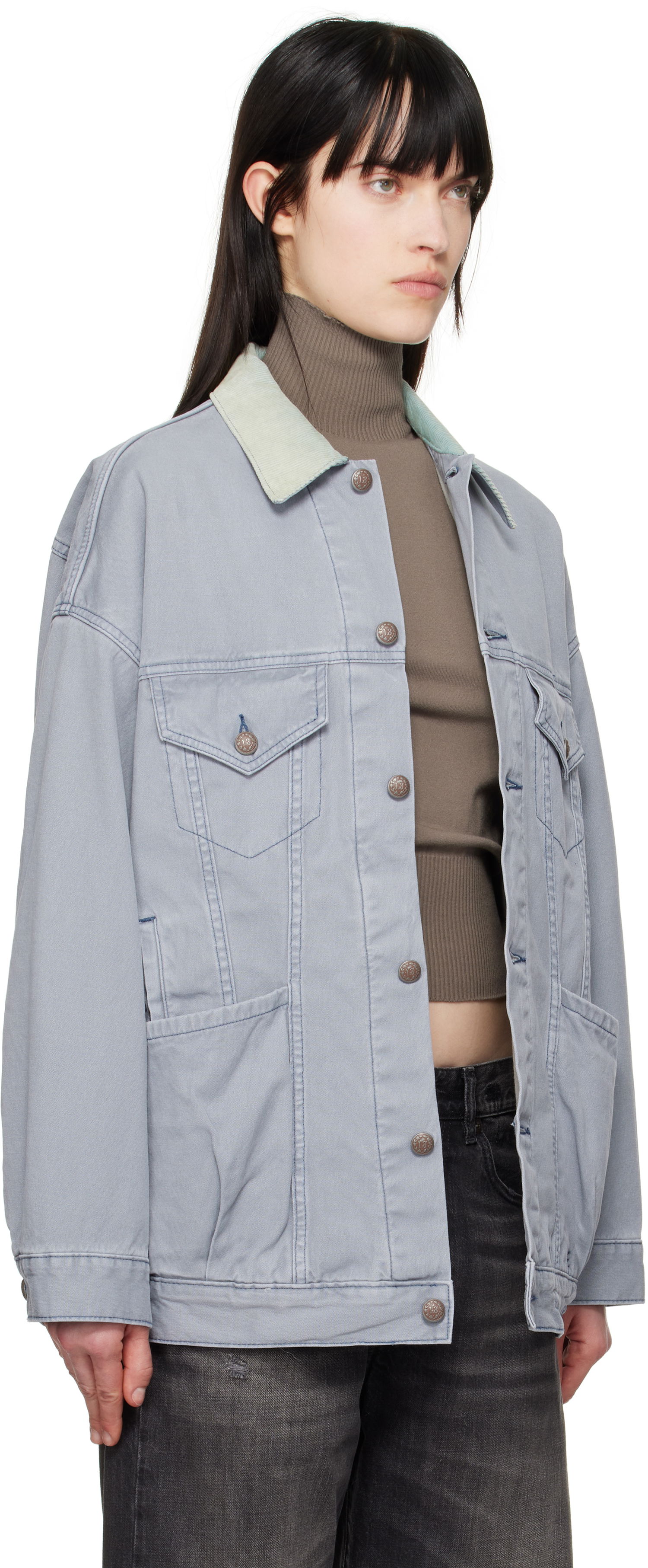 Jakna R13 R13 Lacey Trucker Denim Jacket Modra | R13WD210-D279A, 1