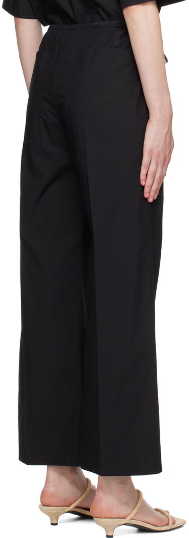 Hlače TOTEME TOTEME Drawstring Wide Leg Trousers Črna | 243-WRB1709-FB0217, 2