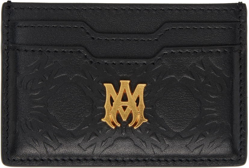 Denarnica AMIRI 'MA' Quad Leather Card Holder Črna | AMACCO1014