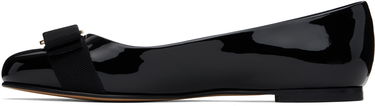 Obleke FERRAGAMO Salvatore Ferragamo Varina Bow Ballerina Flats Črna | 574556, 2