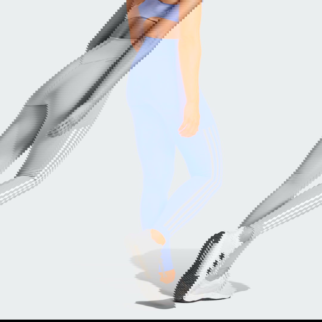Pajkice adidas Performance Optime 3-Stripes Full-Length Leggings Lila | IZ2718, 1