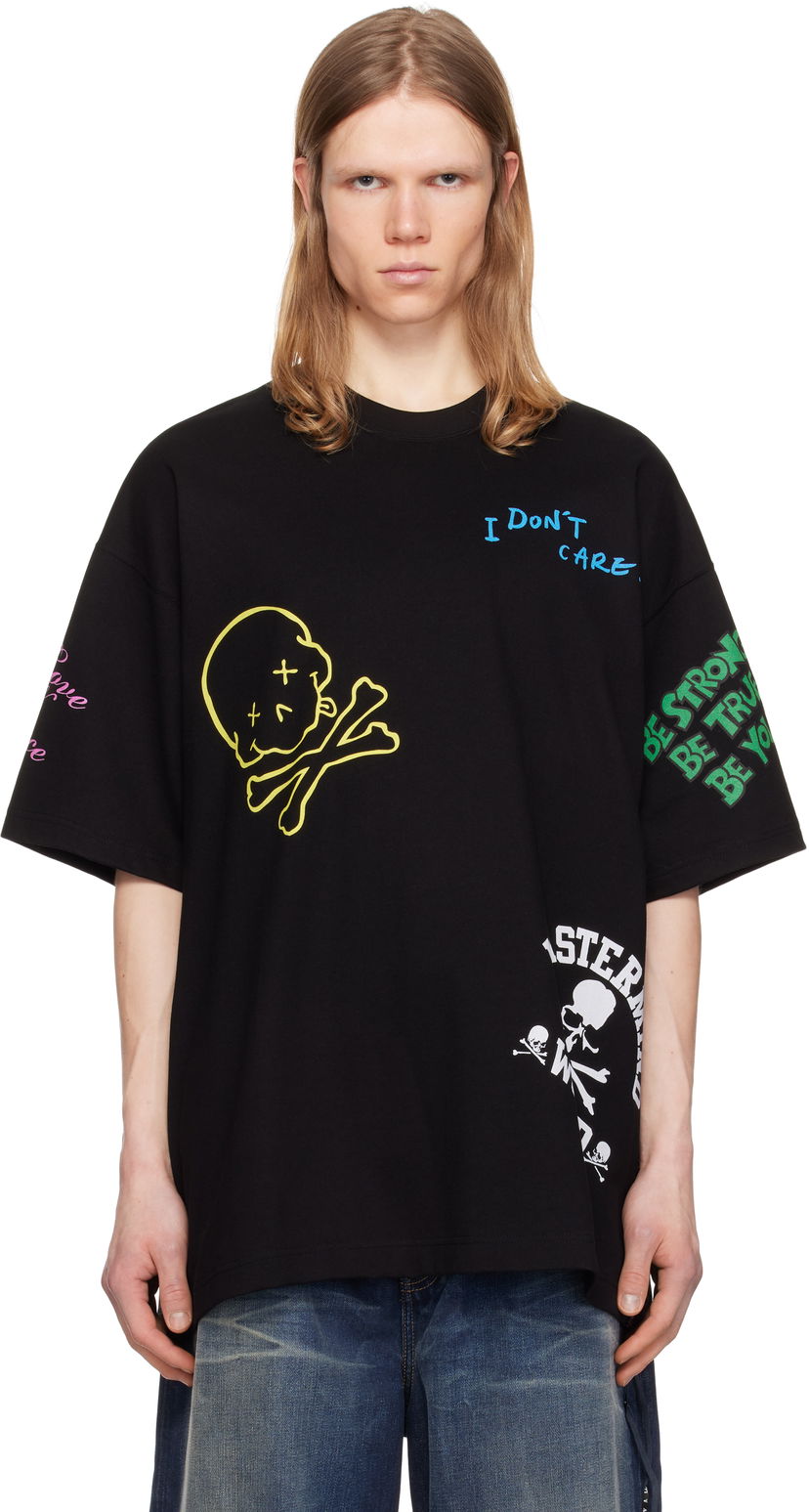 Majica Mastermind WORLD Mastermind World Multi Logo T-Shirt Črna | MW25S14-TS064-022