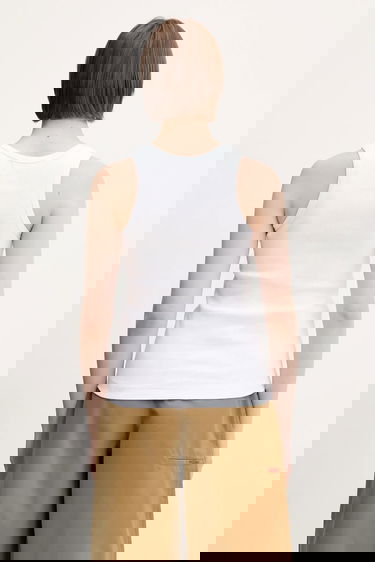 Majica brez rokavov Fiorucci Fiorucci Angel Patch Ribbed Tank Top Bela | W02SPTTA324CJ01WH01, 2