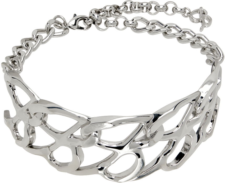 Ogrlica Blumarine Chain Choker With Abstract Pendant Kovinski | A422W275A, 0