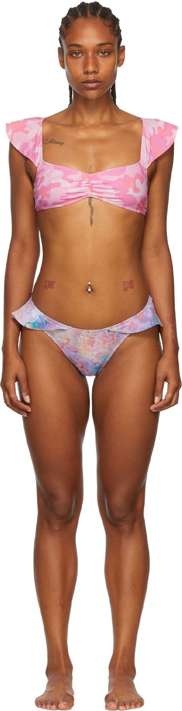 Kopalke Collina Strada Collina Strada Recycled Nylon Bikini Roza | XX2124