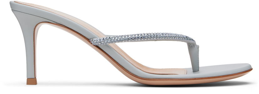 Superge in čevlji Gianvito Rossi Gianvito Rossi India Thong 70 Heeled Sandals Siva | G13270-70RIC-XCN