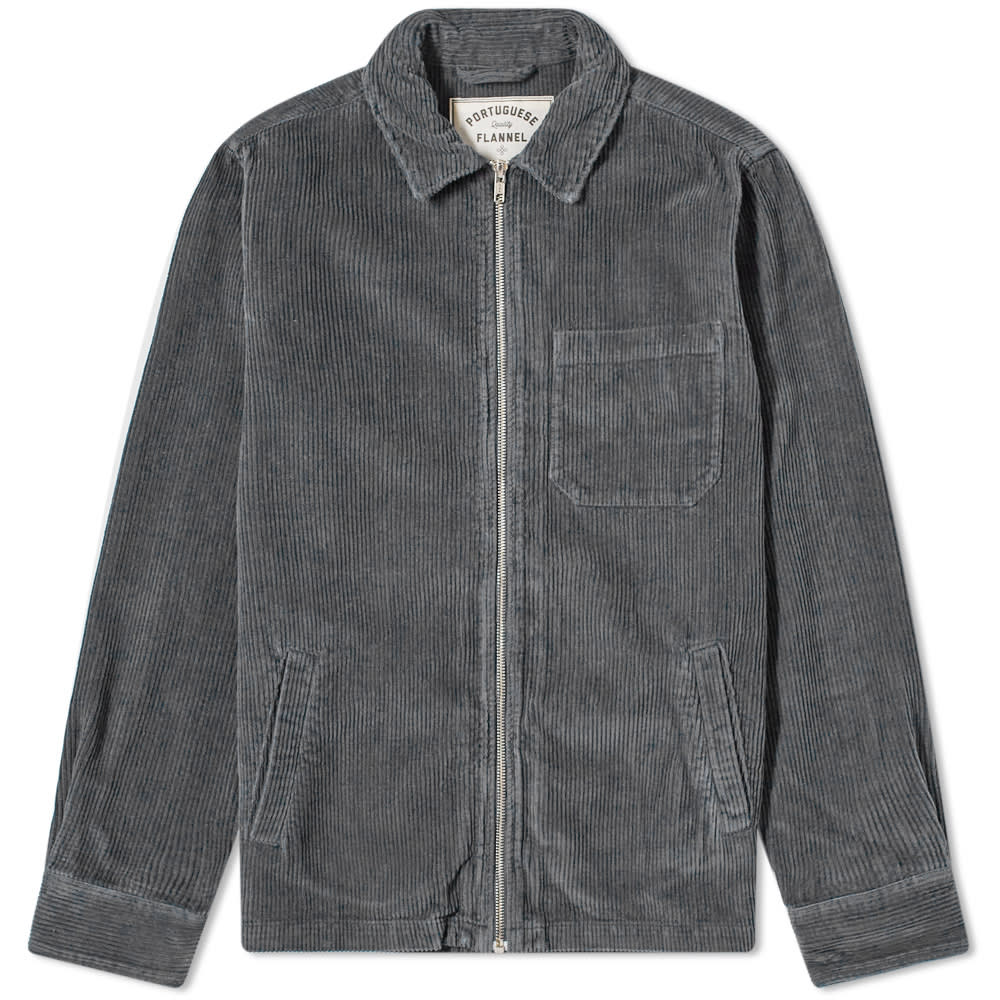 Jakna Portuguese Flannel Fecho Corduroy Jacket Siva | PF-FCHCRDJKT-GRY, 0