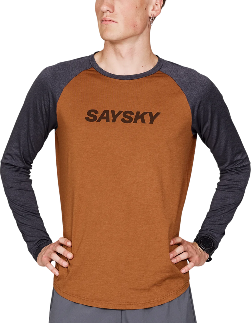Majica Saysky Saysky Logo Pace Long Sleeve T-Shirt Rjava | mmrls21c4005
