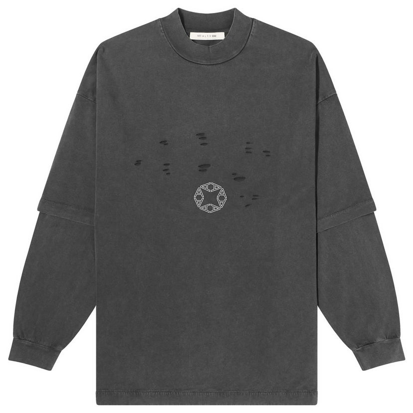 Majica 1017 ALYX 9SM Double Sleeve Laser Cut Črna | AAUTS0462FA01-BLK0003
