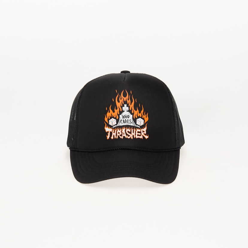 Kapa Thrasher Thrasher Who Cares by Neckface Trucker Snapback Cap Črna | 145714
