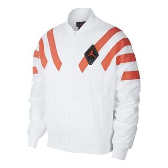 Bomber jakna Jordan Jordan SRT LGC Stripe Nylon Zipper Jacket Bela | BV5406-100