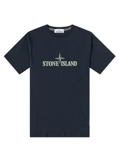 Majica Stone Island Stitches Logo Sleeve Tee Mornarica | 781521579-V0020