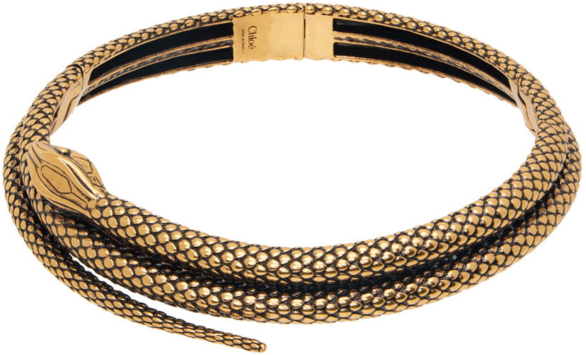 Ogrlica CHLOÉ Snake Gold Choker Kovinski | CHC24WFO71CB7
