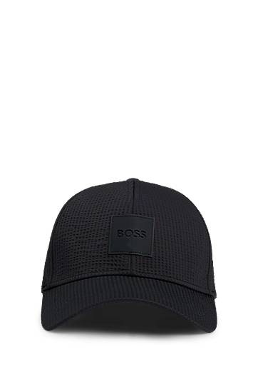 Kapa BOSS BOSS Seersucker Cap with Logo Patch Črna | 50539418