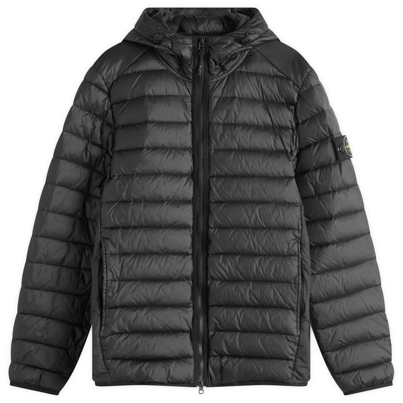 Puhovka Stone Island Stone Island Down-TC Hooded Jacket, Size Large Črna | K1S154100403-V0029