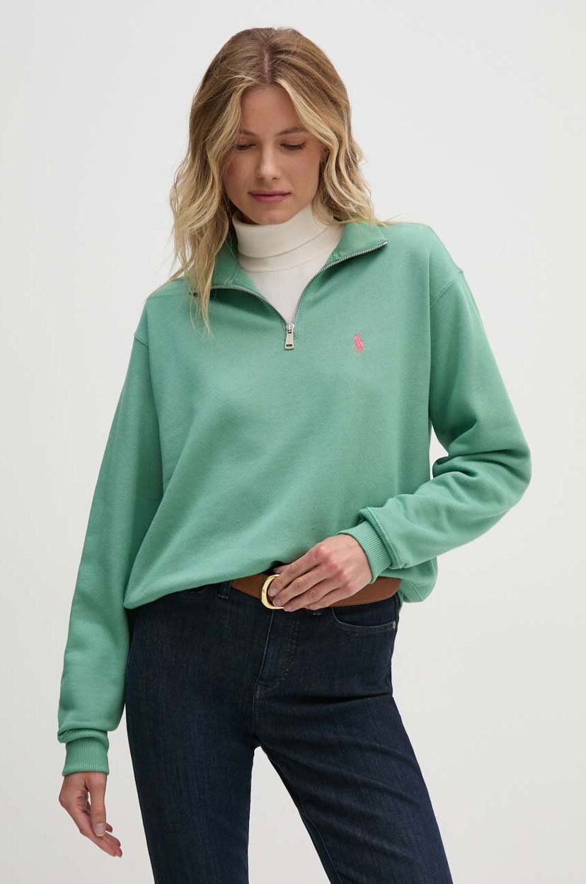 Pulover Polo by Ralph Lauren Half Zip Sweatshirt Zelena | 211851659