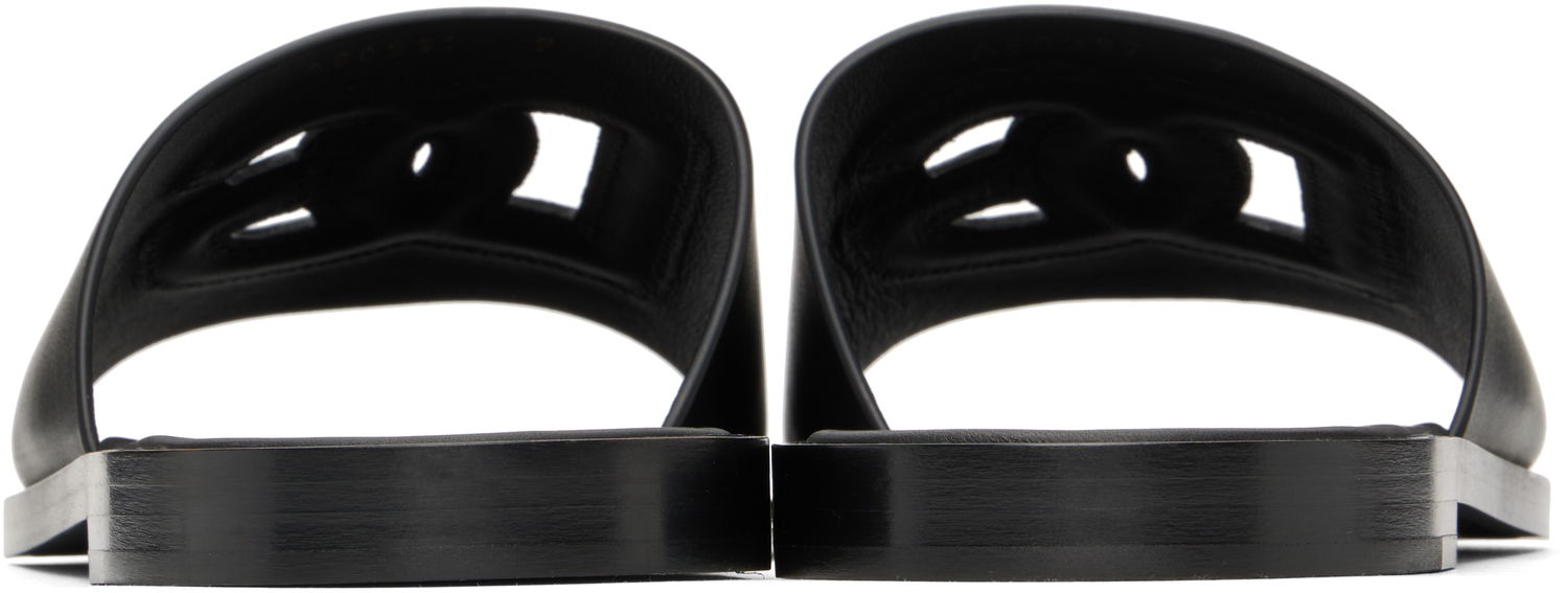 Superge in čevlji Dolce & Gabbana Black Logo Slides Črna | A80397AO602, 1