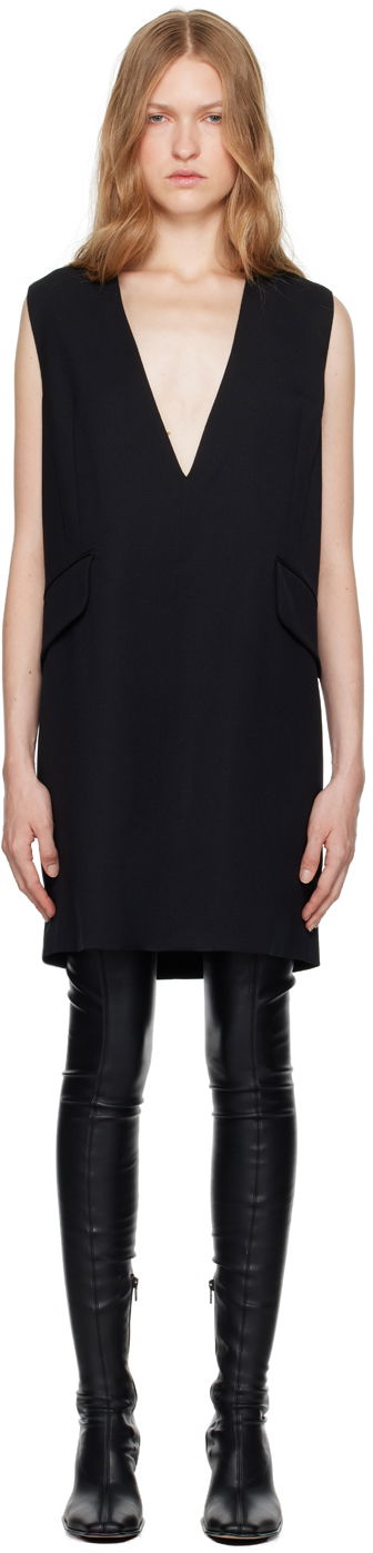 Obleke Maison Margiela Wool Minidress Črna | S52DA0046 M35153