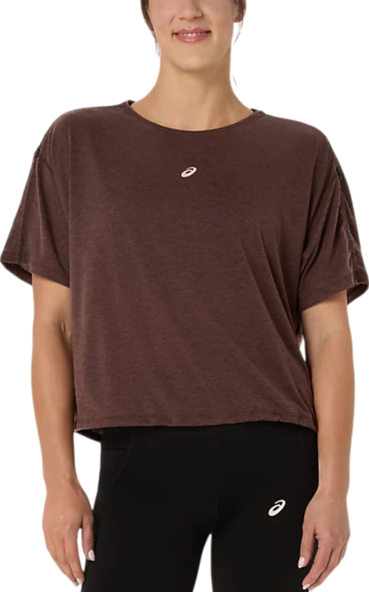 Krop-top Asics Asics Nagino Run Adjustable Short Sleeve T-Shirt Rjava | 2012d140-201