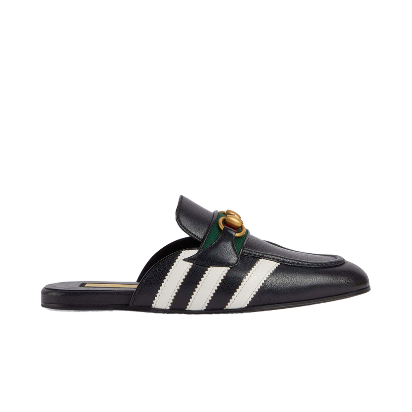 Superge in čevlji Gucci adidas x Horsebit Slippers Black W Črna | 721482 AAA71 1090