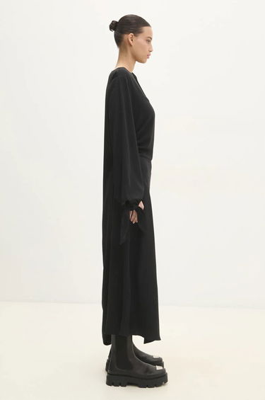 Obleke Samsoe Samsoe Samsoe Samsoe One-Sleeve Maxi Dress Črna | F24400148, 3