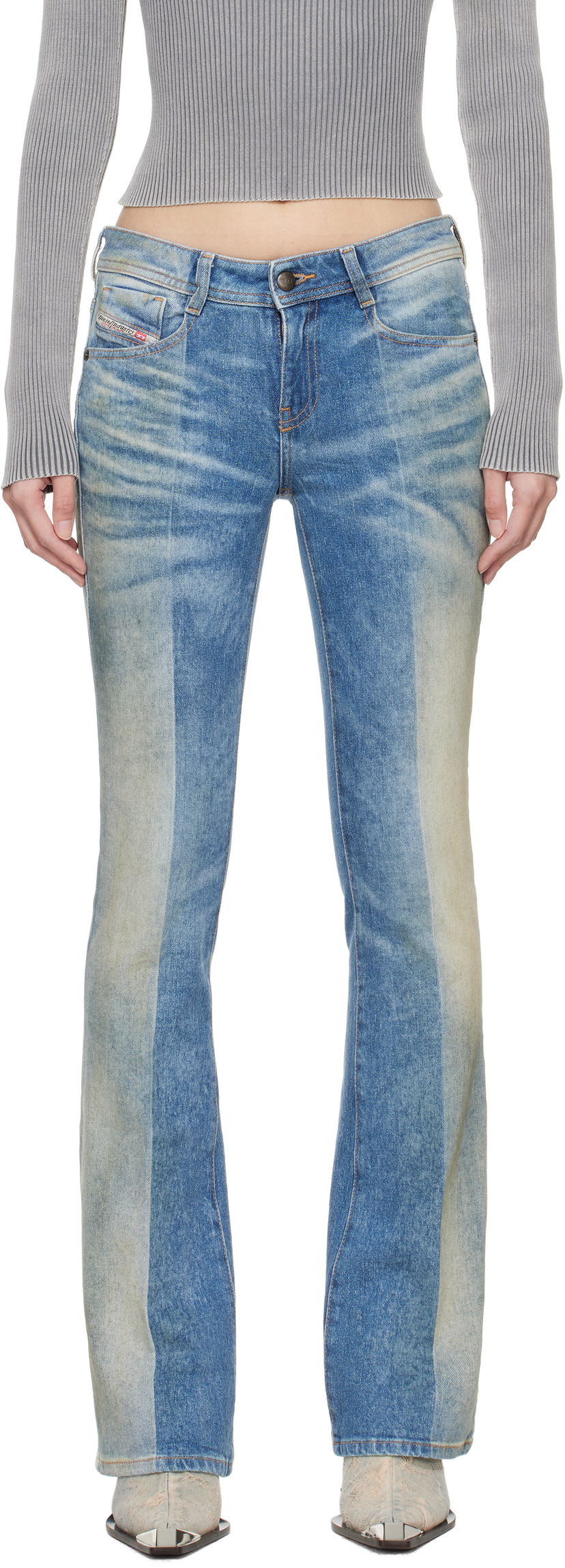 Kavbojke Diesel Bootcut Jeans 1969 D-Ebbey Modra | A16816 007W8