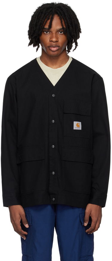 Pleteni pulover Carhartt WIP Buttoned Workwear Jacket Črna | I033020, 0