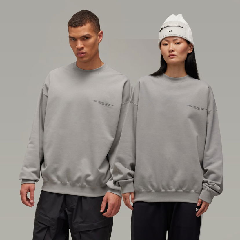 Pulover Y-3 Y-3 Logo Crew Sweatshirt Siva | JD9815