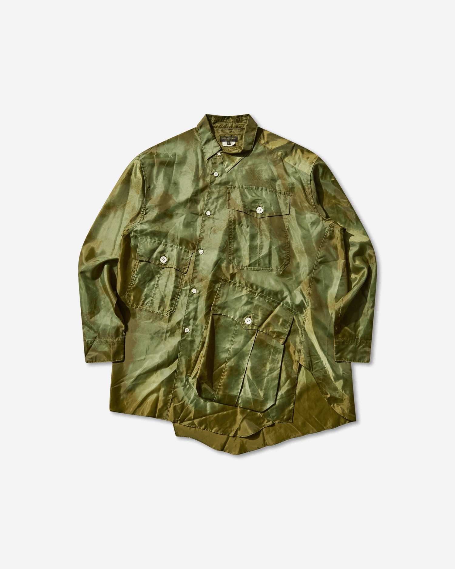 Srajce Comme des Garçons Asymmetrical Shirt Zelena | PP-B006-W25 1, 1