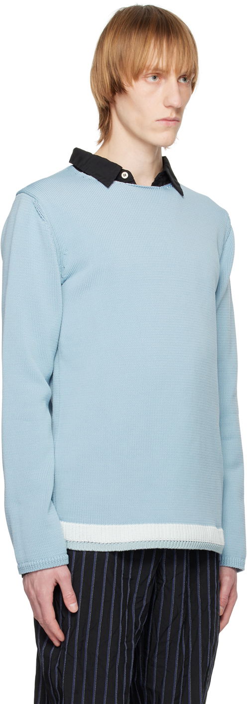 Pleteni pulover Comme des Garçons CDG Homme Deux Crewneck Sweater Modra | DK-N508-051, 1