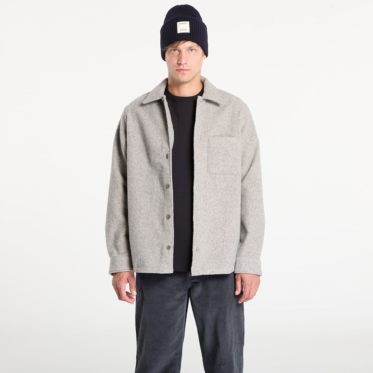 Jakna Samsoe Samsoe Samsøe Samsøe Sadamon Overshirt Siva | M25300027_170205TCX, 0