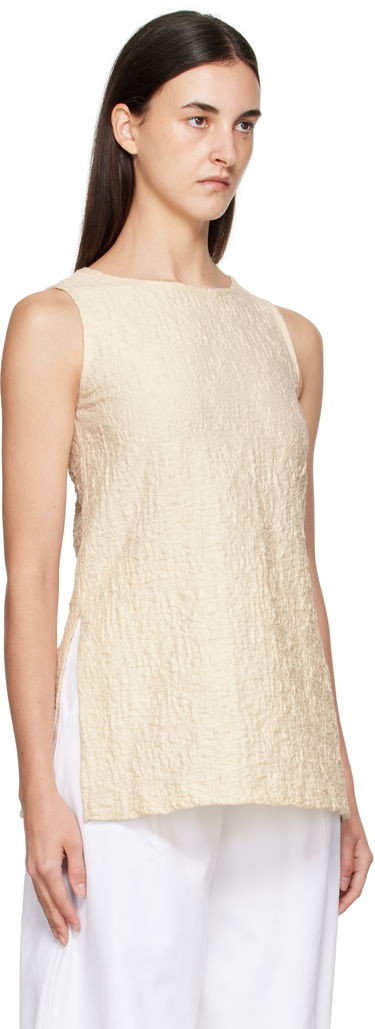 Majica brez rokavov Max Mara Max Mara Textured Sleeveless Top Bež | 2521946058600, 1