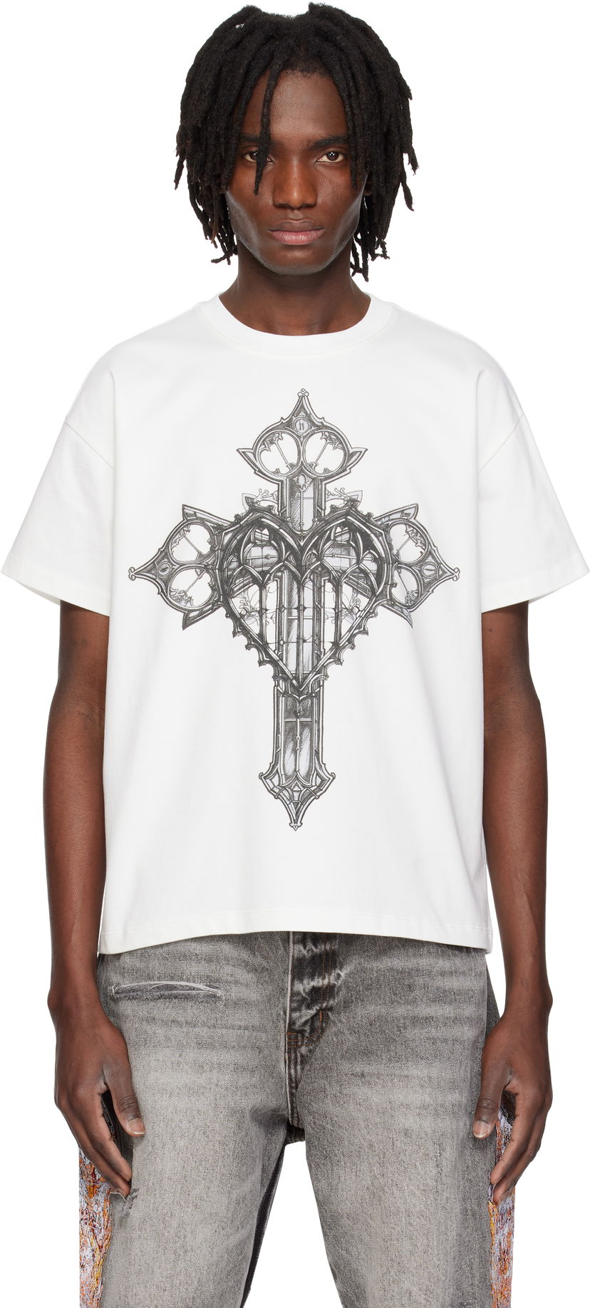 Majica Who Decides War Who Decides War Crossed Heart Graphic T-Shirt Bela | 1110130001SS25
