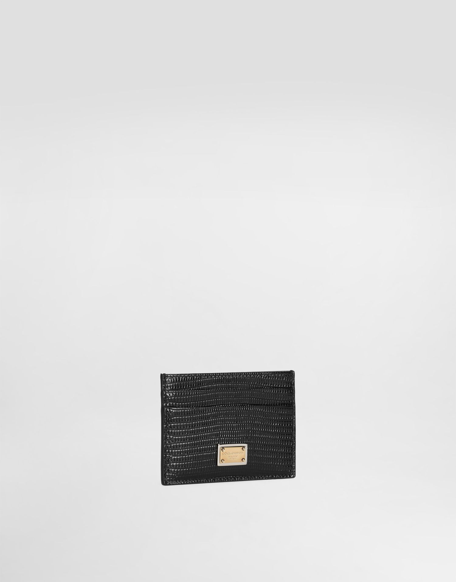 Denarnica Dolce & Gabbana Dolce & Gabbana Iguana-Print Leather Card Holder Črna | BI0330A109580999, 1