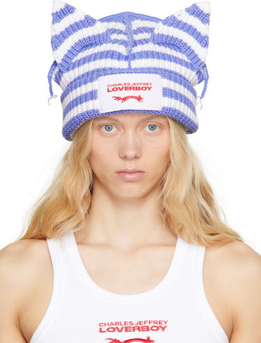 Beanie Charles Jeffrey Loverboy Charles Jeffrey LOVERBOY Chunky Ears Knit Beanie Modra | 54131401, 0