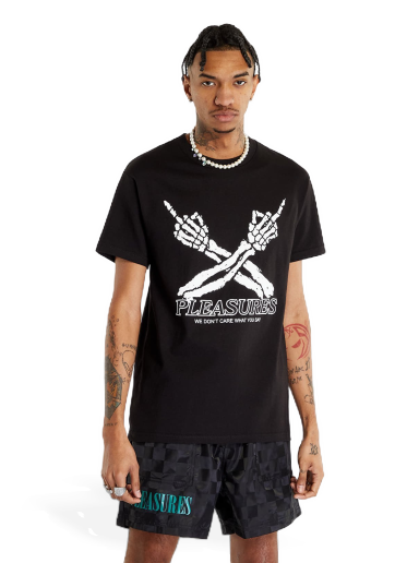 Majica Pleasures Don't Care T-Shirt Črna | P23SP051 BLACK